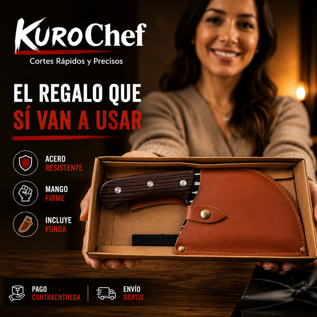 KuroChef - Cuchillo Japonés - Cortes Rápidos y Precisos