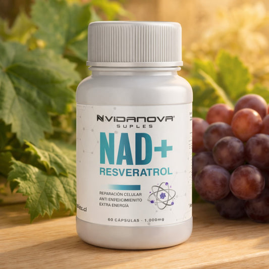 NAD+ Resveratrol-"Activa tu energía celular y rejuvenece desde adentro" (Cápsulas)