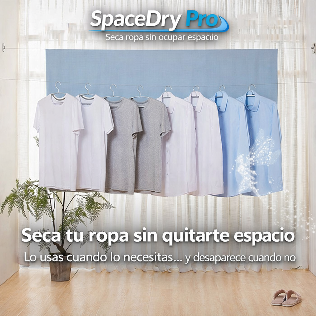 SpaceDry Pro - Tendedero De Ropa Retráctil - "Seca ropa sin ocupar espacio"