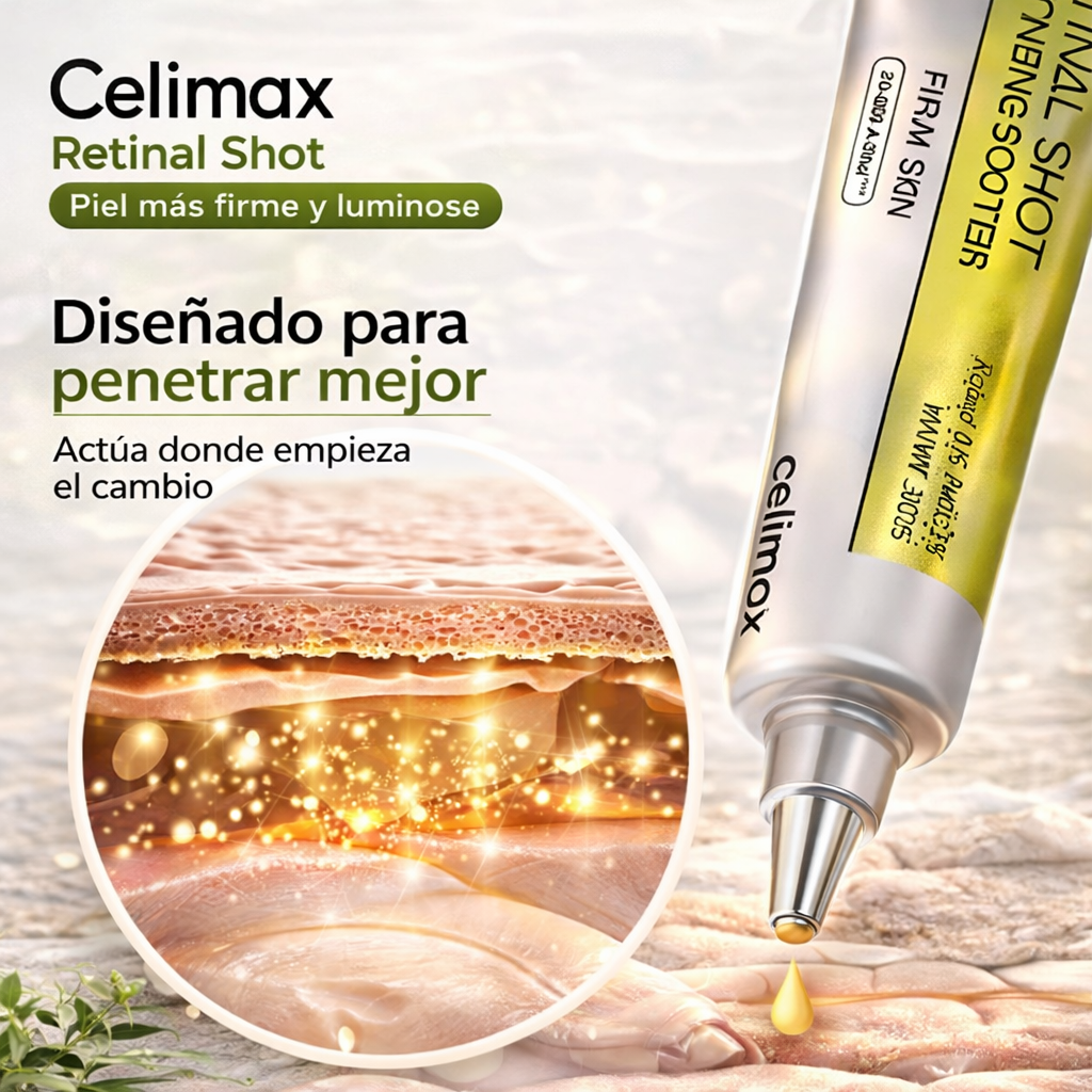Celimax Retinal Shot -Crema Facial Antiarrugas Retinal - Piel mas firme y luminosa