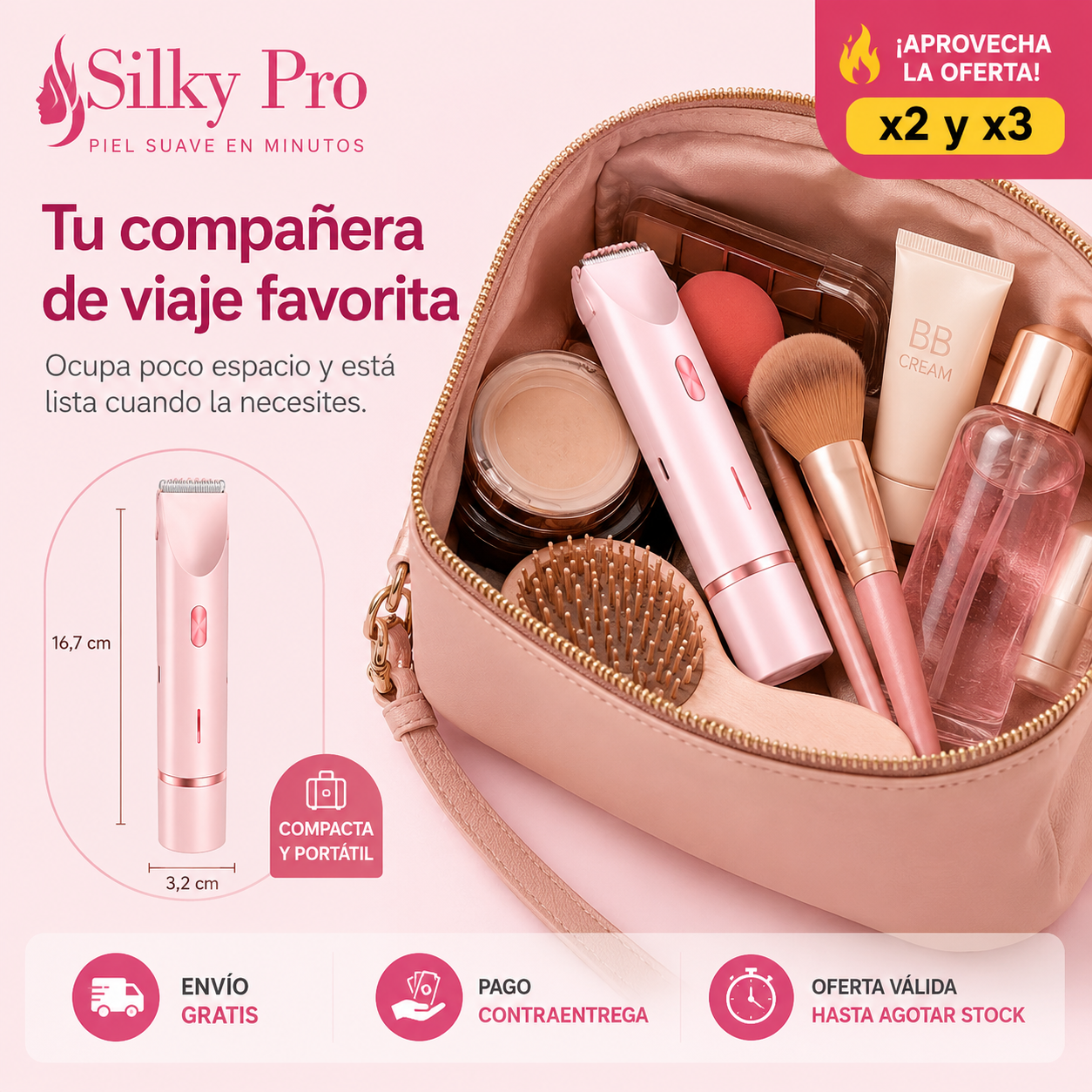 Silky Pro - Rasuradora femenina - Piel Suave en Minutos