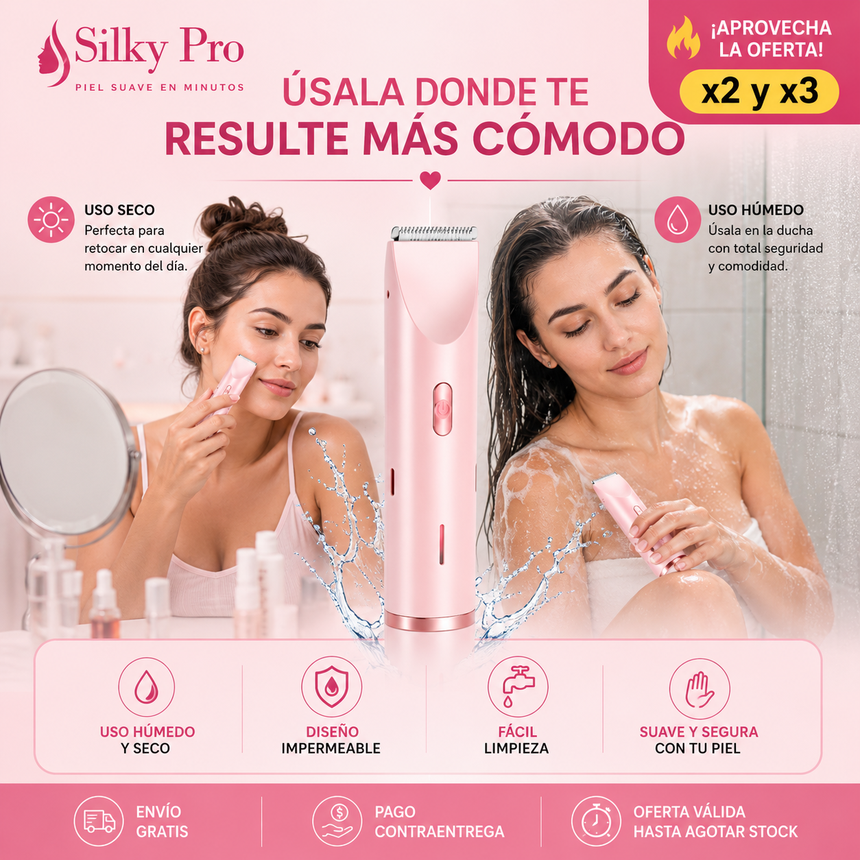 Silky Pro - Rasuradora femenina - Piel Suave en Minutos