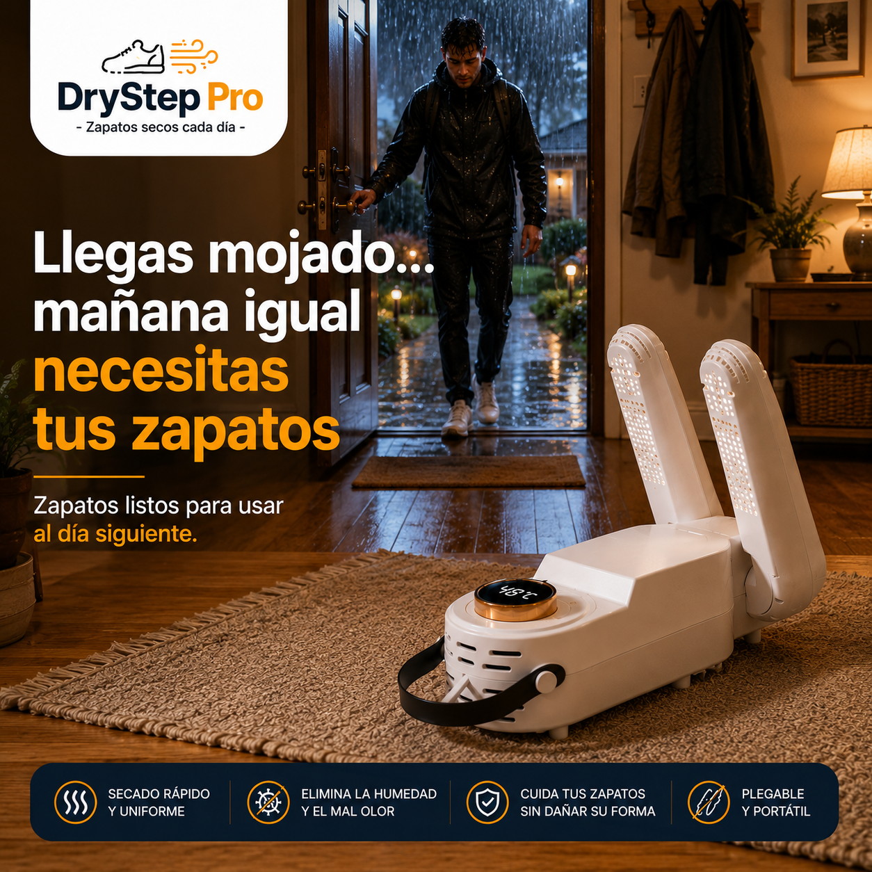 DryStep Pro - Secador Portátil de zapatos - Zapatos secos cada día