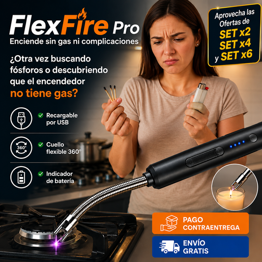 FlexFire Pro -  Encendedor Chispero USB - "Enciende sin gas ni fósforos"