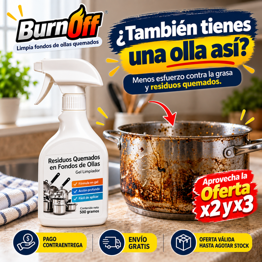 BurnOff -  "Limpia los Residuos Quemados en fondos de Ollas "