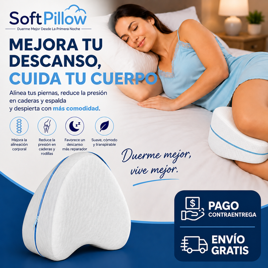 Soft Pillow- Cojin Piernas - Duerme Mejor Desde La Primera Noche