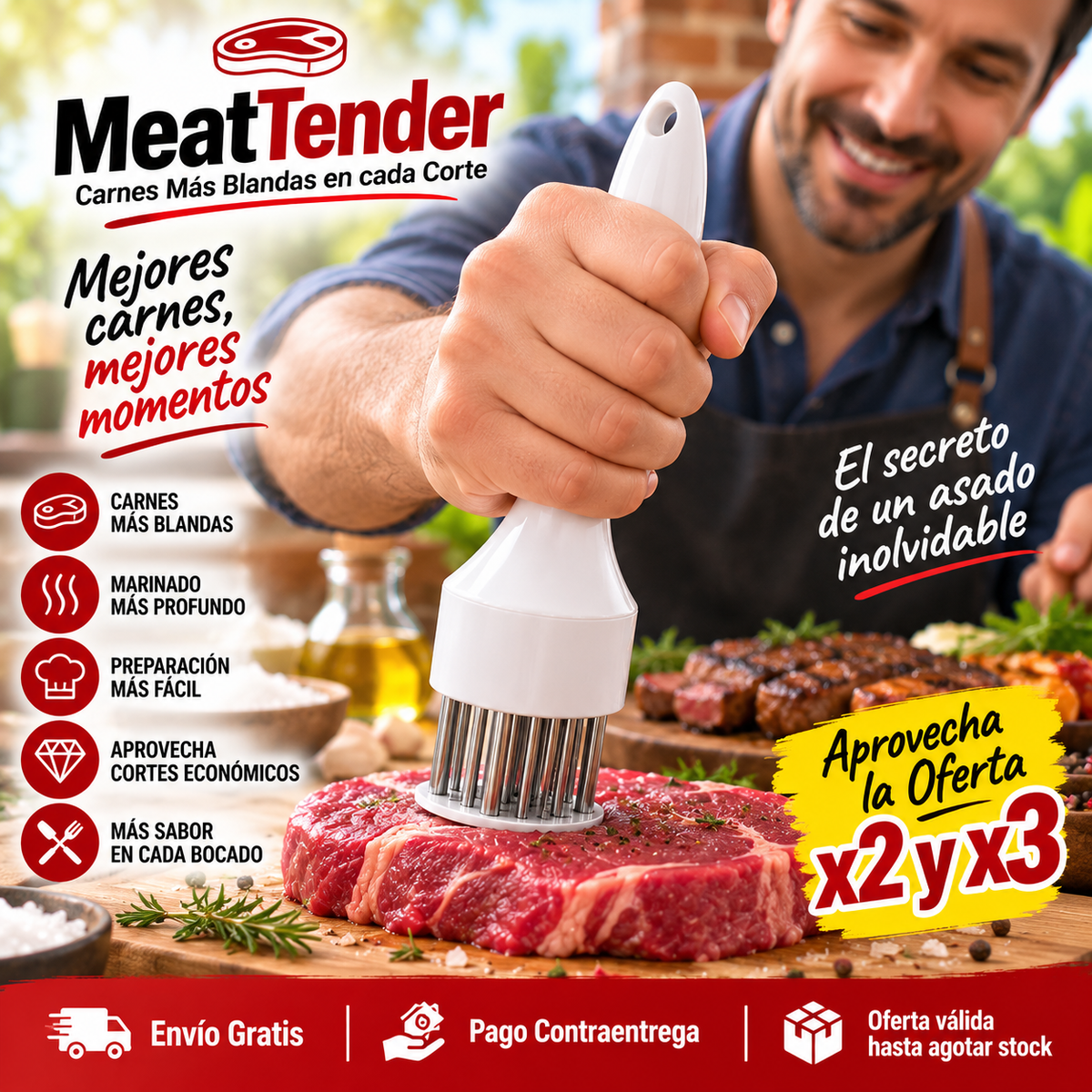 MeatTender – Ablandador de Carnes - "Carnes Más Blandas en cada Corte"