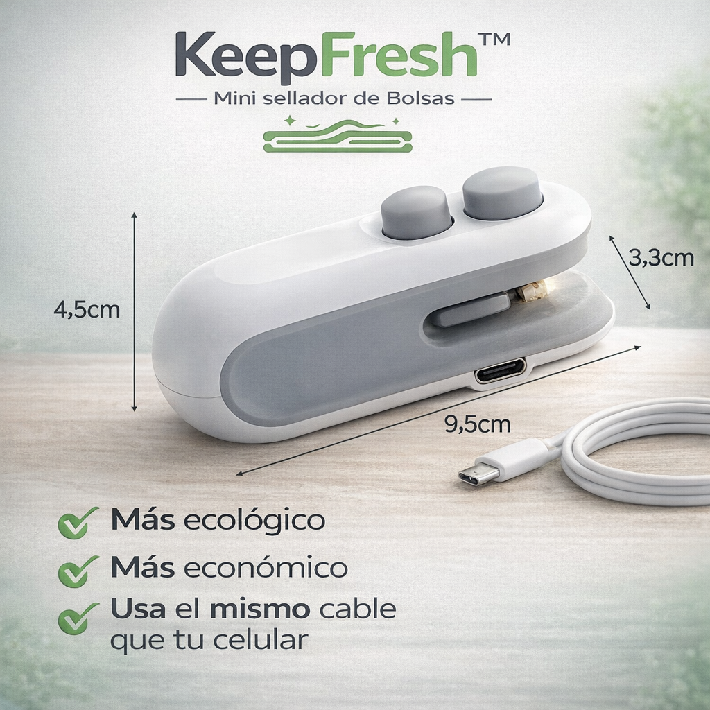 KeepFresh™ - Mini Sellador de Bolsas