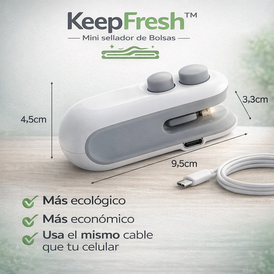 KeepFresh™ - Mini Sellador de Bolsas