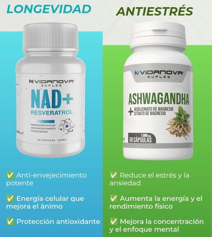 Pack NAD + Ashwagandha -"Activa tu cuerpo y calma tu mente"