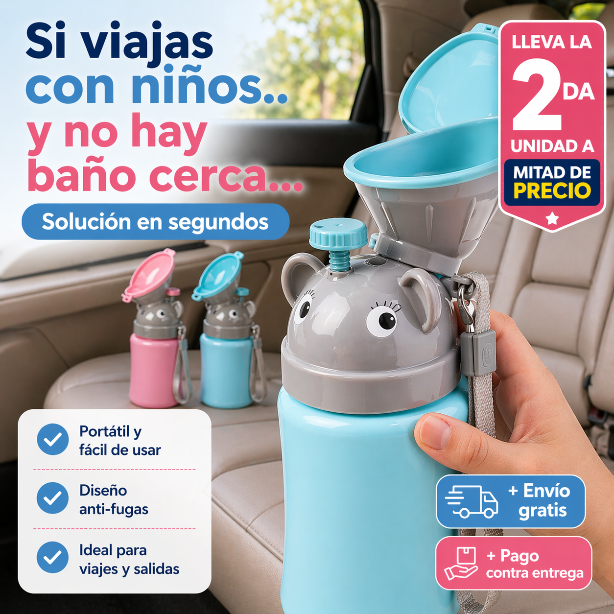 PeeSafe Kids - Urinario Portátil Infantil - "Solución sin baño cerca"