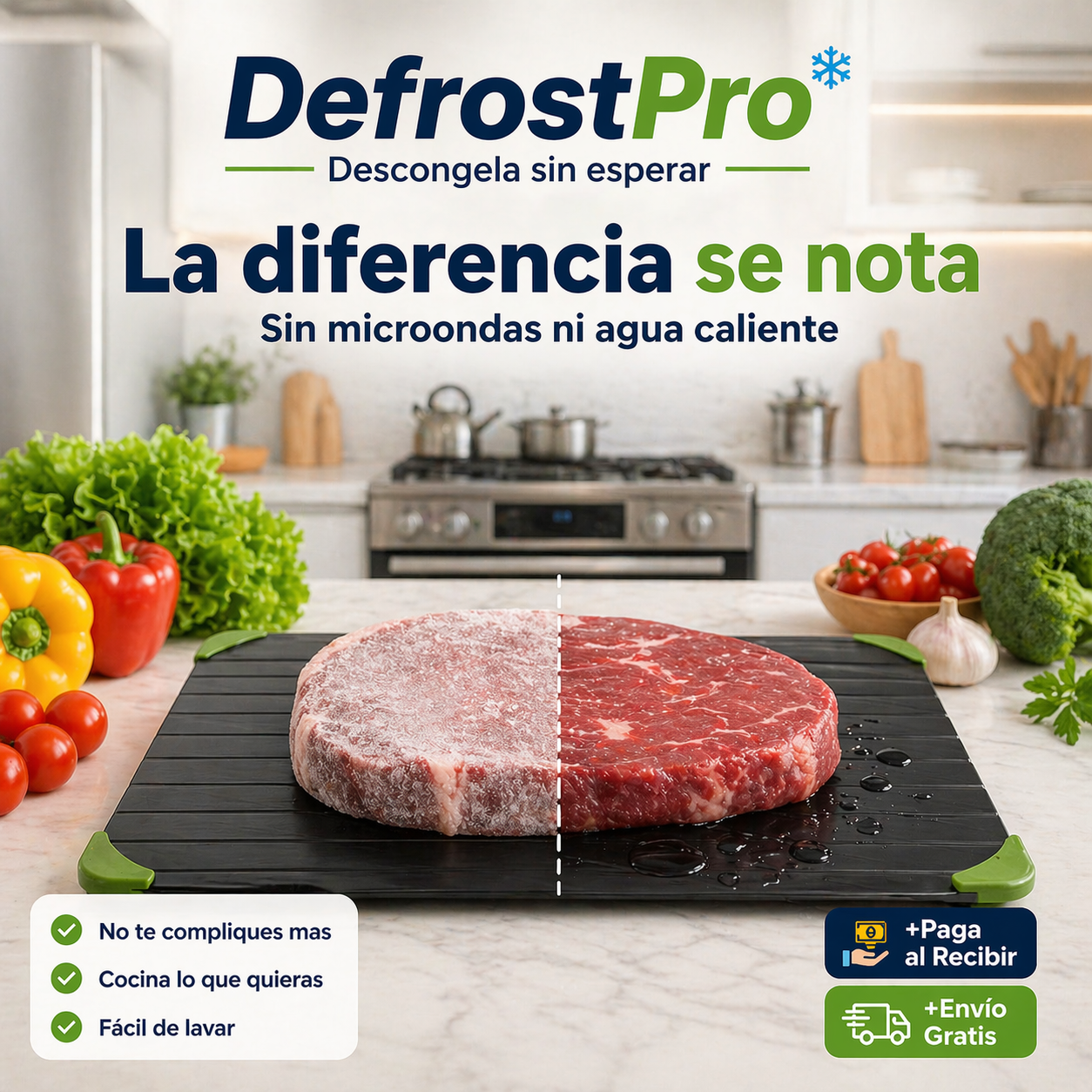 DefrostPro – Tabla de Descongelación de Alimentos - Descongela sin esperar