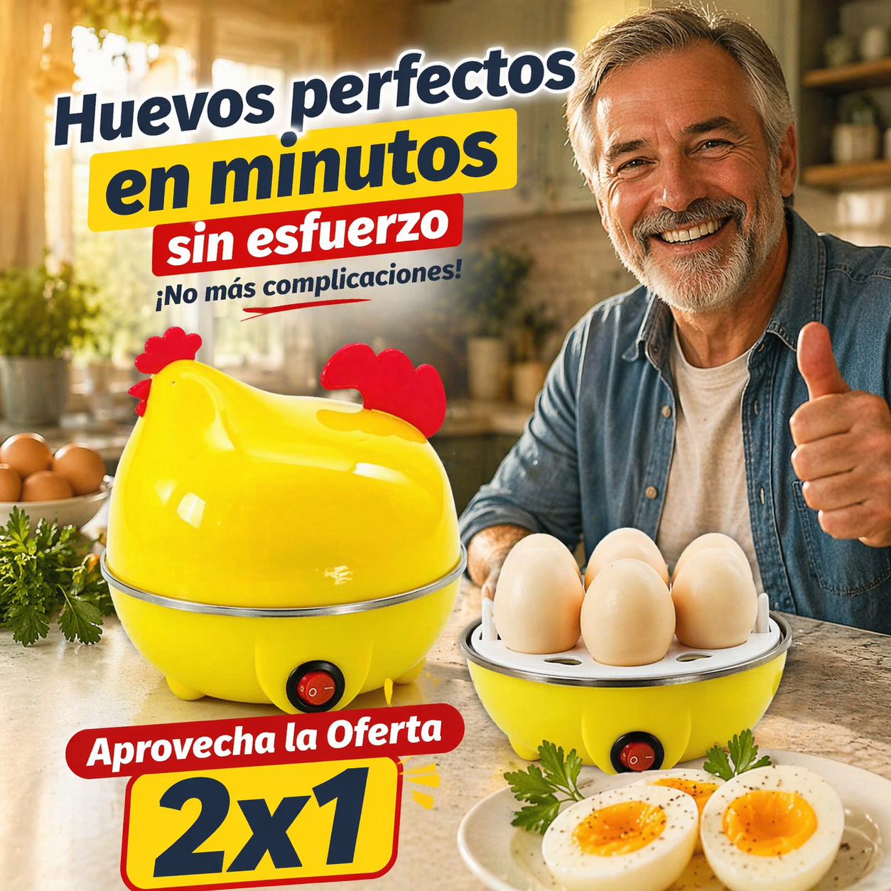 CookEgg Express -Hervidor De Huevos Eléctrico  -  Huevos listos en minutos!