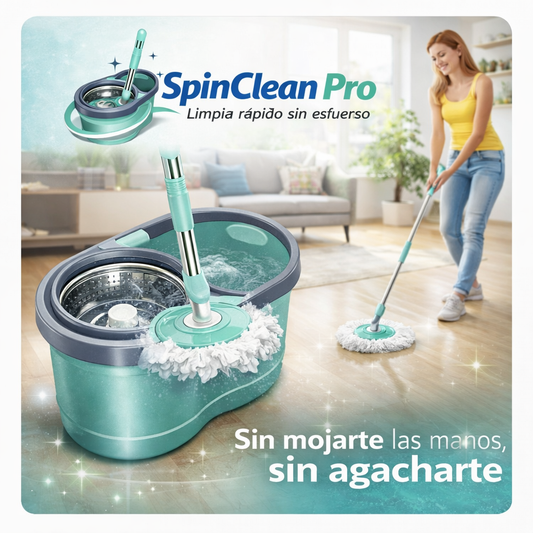 Mopa Giratoria  SpinClean Pro - Limpia rápido y sin esfuerzo