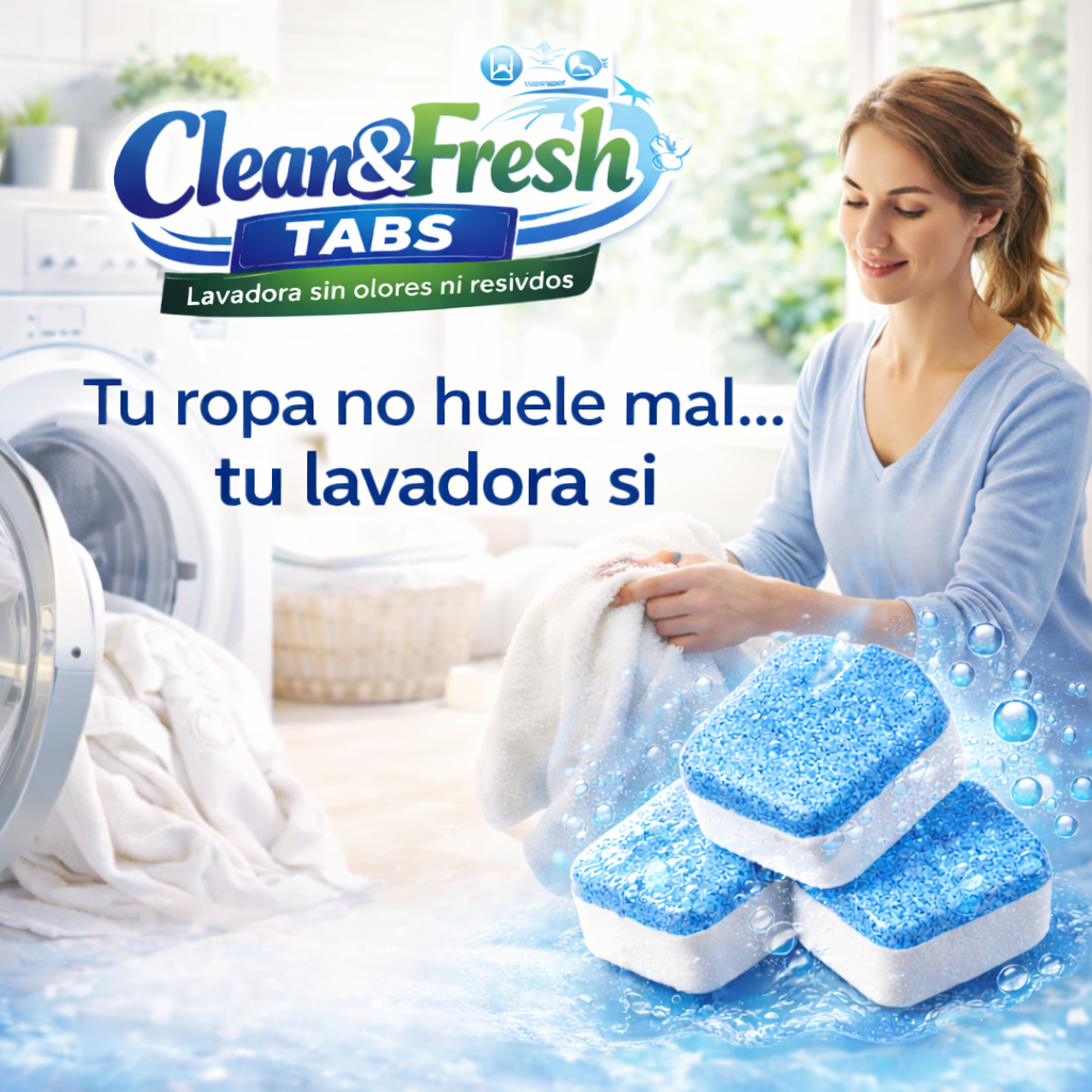 Clean&Fresh Tabs - Lavadora sin olores ni residuos