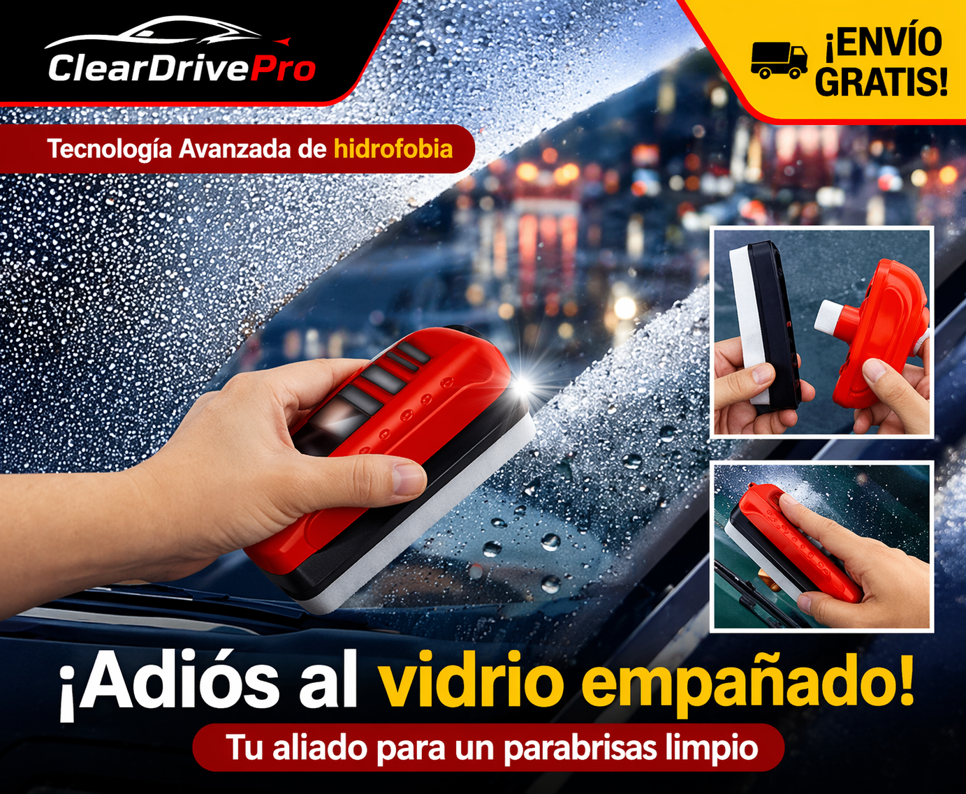 ClearDrive Pro - Esponja Anti-empañe - Visibilidad al conducir