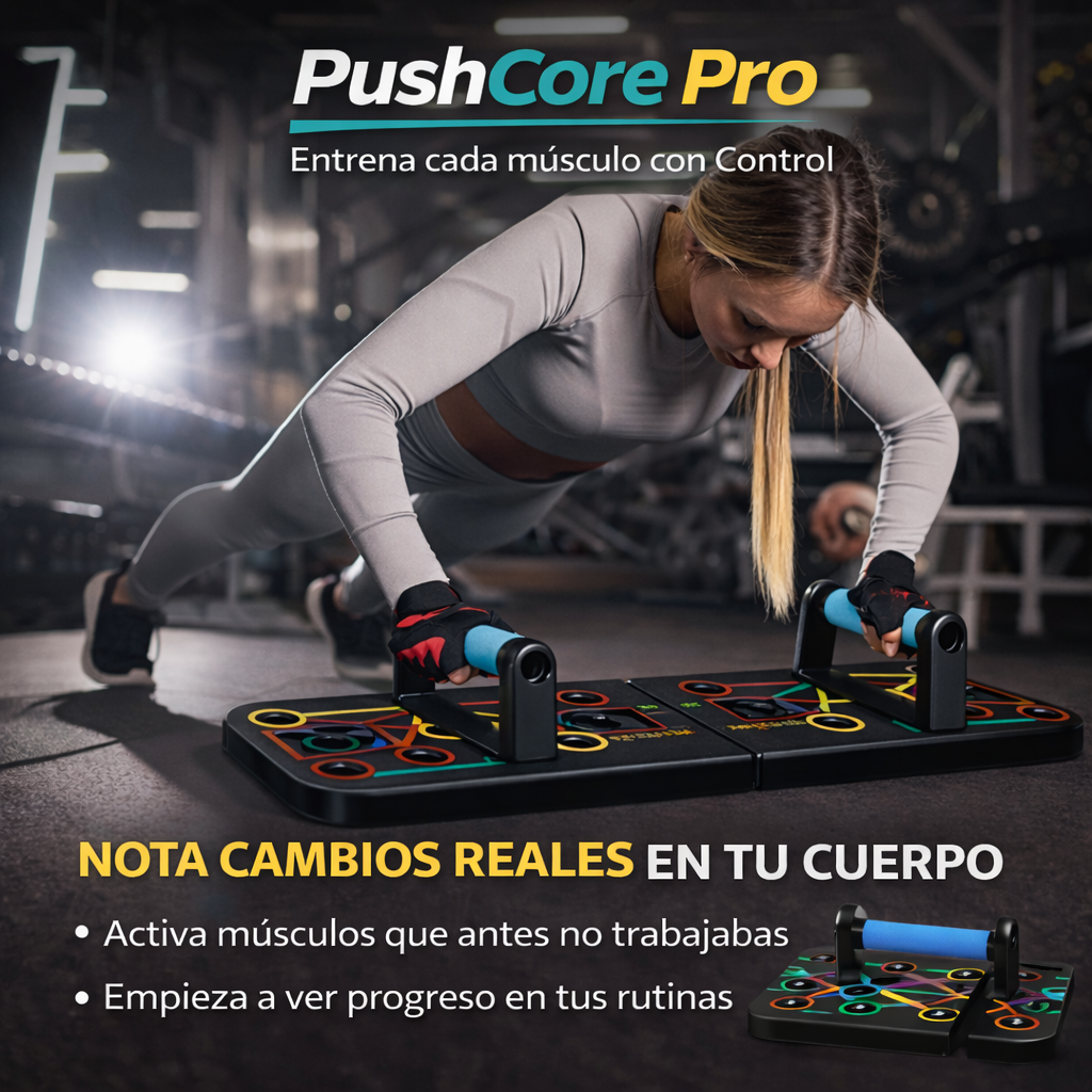 PushCore Pro - Tabla Push Up Flexiones - "Entrena cada músculo con control"