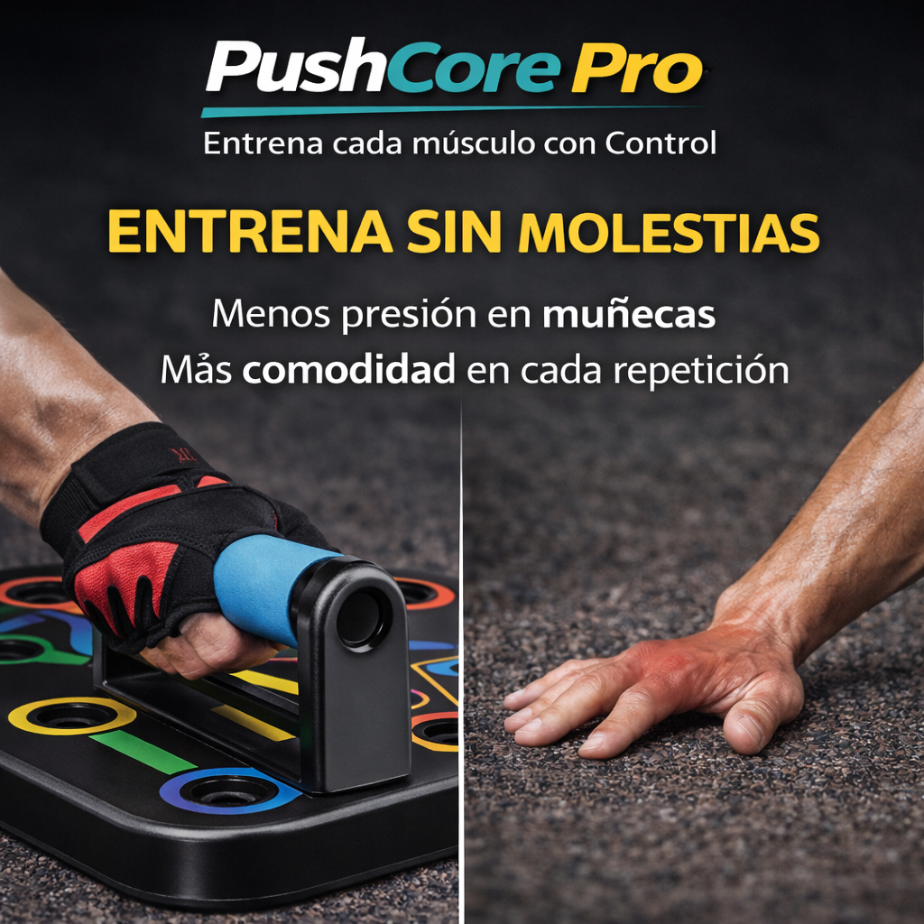 PushCore Pro - Tabla Push Up Flexiones - "Entrena cada músculo con control"