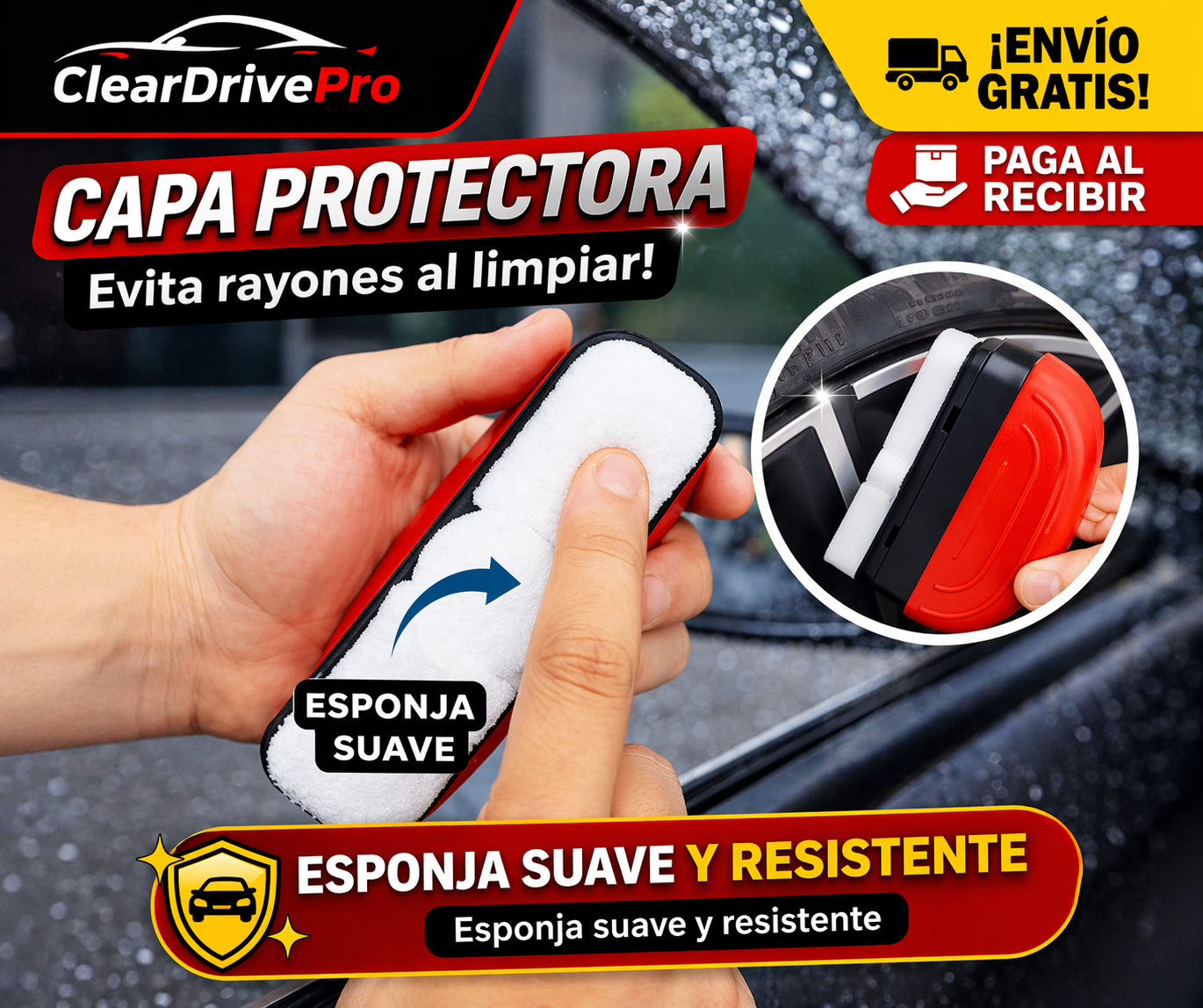 ClearDrive Pro - Esponja Anti-empañe - Visibilidad al conducir