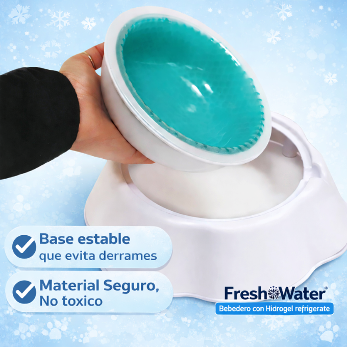 FRESHWATER- Bebedero HidroGel Refrigerante
