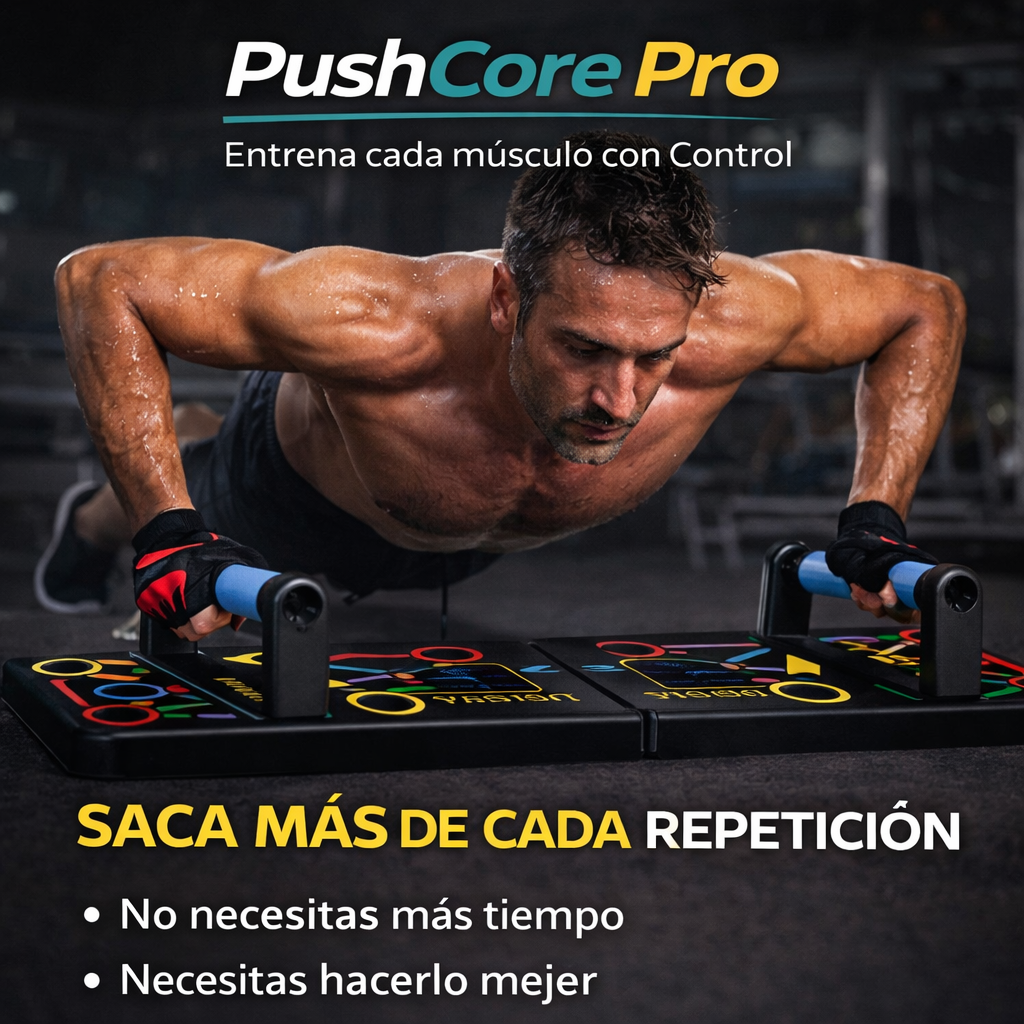 PushCore Pro - Tabla Push Up Flexiones - "Entrena cada músculo con control"