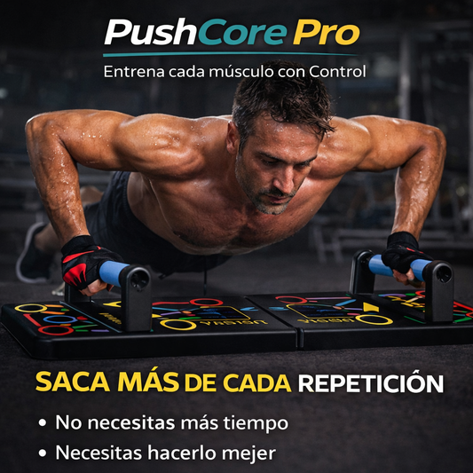 PushCore Pro - Tabla Push Up Flexiones - "Entrena cada músculo con control"