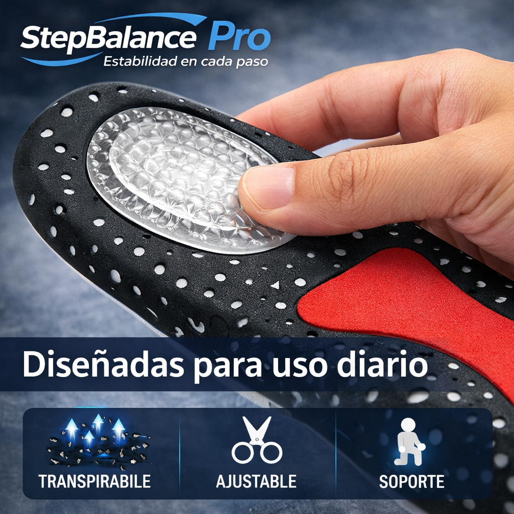 StepBalance Pro - Plantillas Gel Ortopédicas - "Estabilidad en cada paso" (desde la talla 35 a la 40)