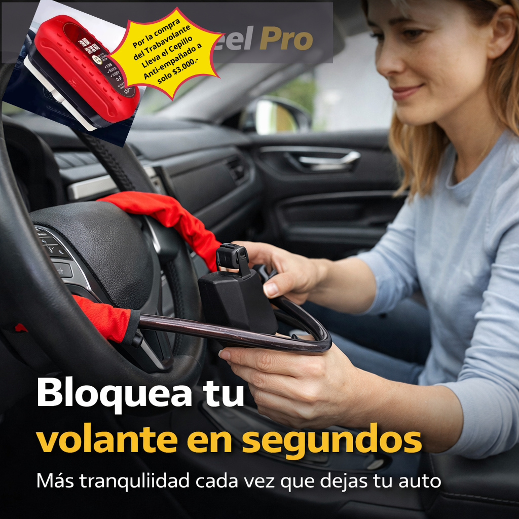 LockWheel Pro - Traba Volante de Seguridad - Bloquea tu volante en segundos