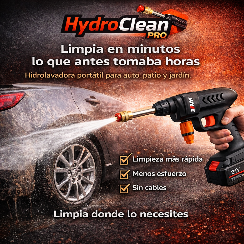 HydroClean Pro - "Potencia Portátil para limpiar"