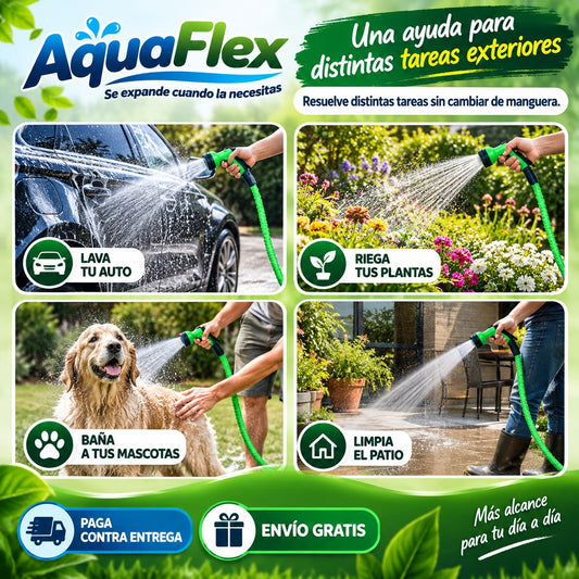 AquaFlex - Manguera Retráctil Expandible - "Se expande cuando la necesitas"