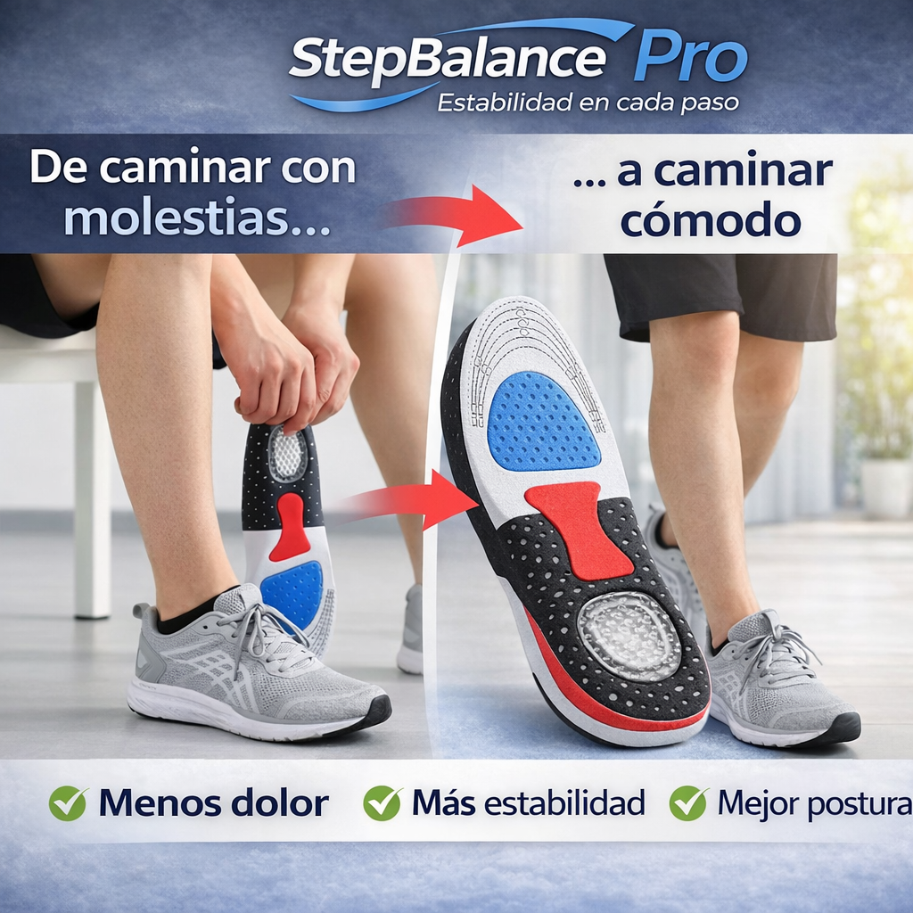StepBalance Pro - Plantillas Gel Ortopédicas - "Estabilidad en cada paso" (desde la talla 35 a la 40)