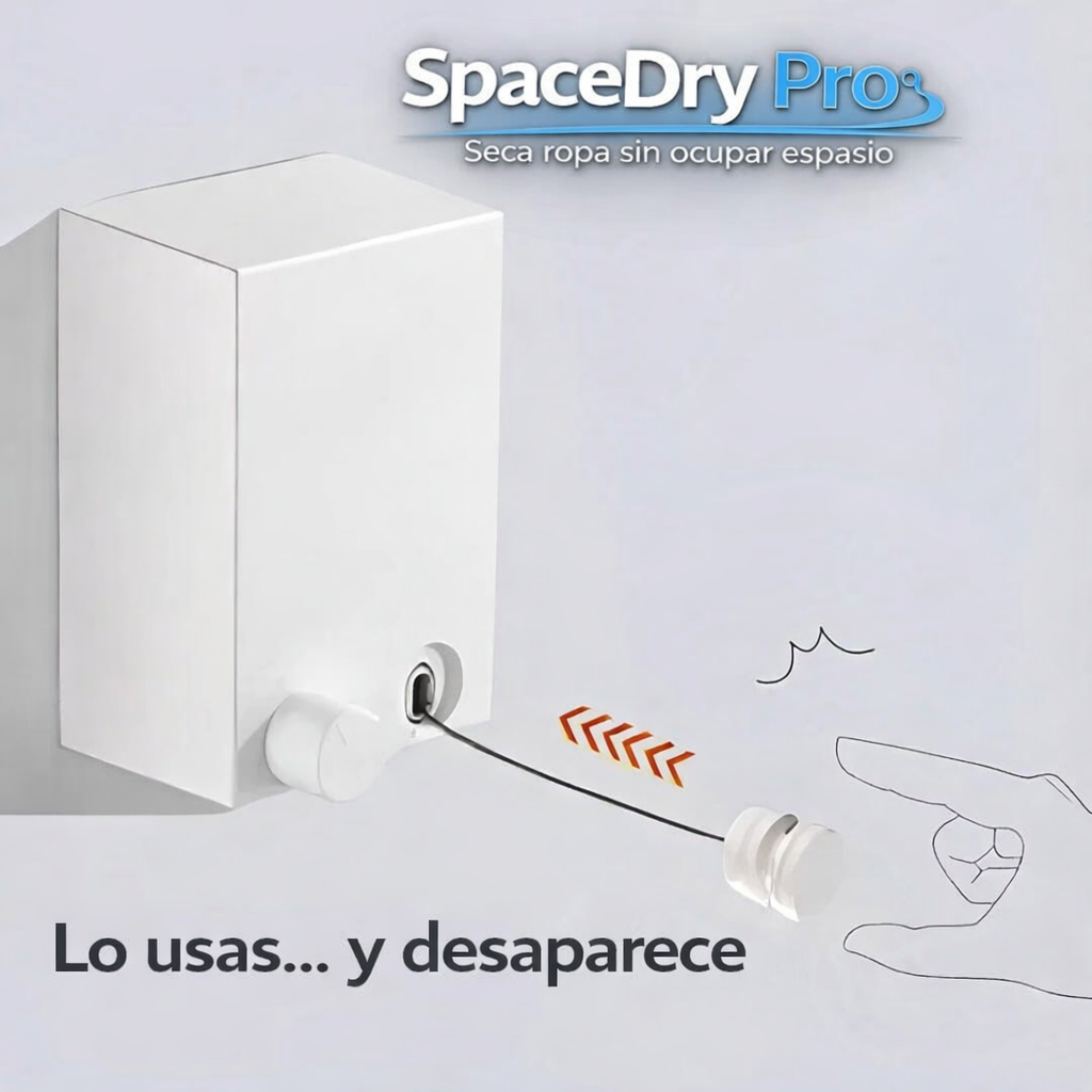 SpaceDry Pro - Tendedero De Ropa Retráctil - "Seca ropa sin ocupar espacio"