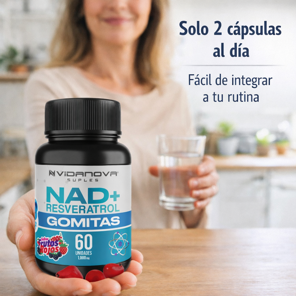 NAD+Resveratrol en gomitas - Activa tu Energía