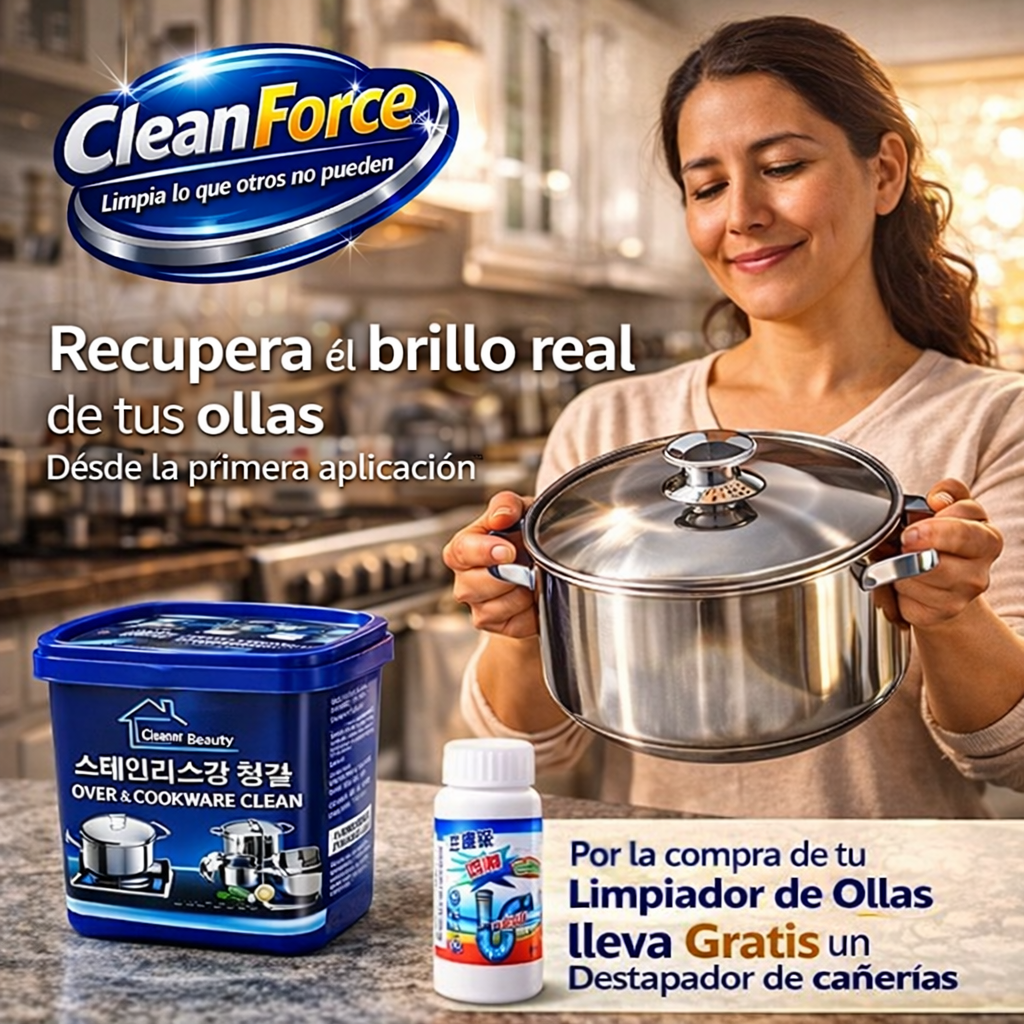 CleanForce - Pasta Antigrasa de Cocina  - "Limpia lo que otros no pueden"