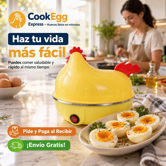 CookEgg Express -Hervidor De Huevos Eléctrico  -  Huevos listos en minutos!